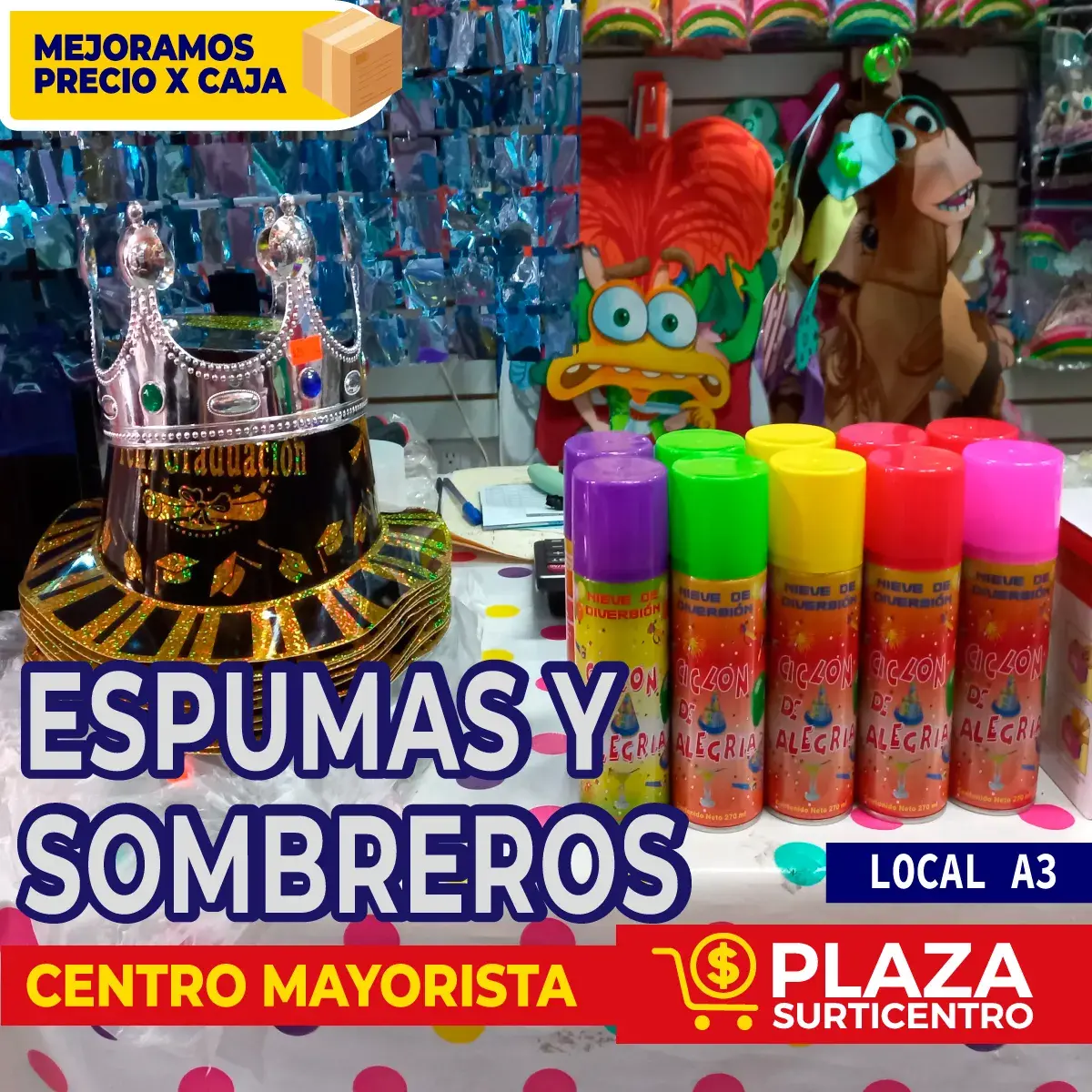Espumas y sombreros plaza surticentro