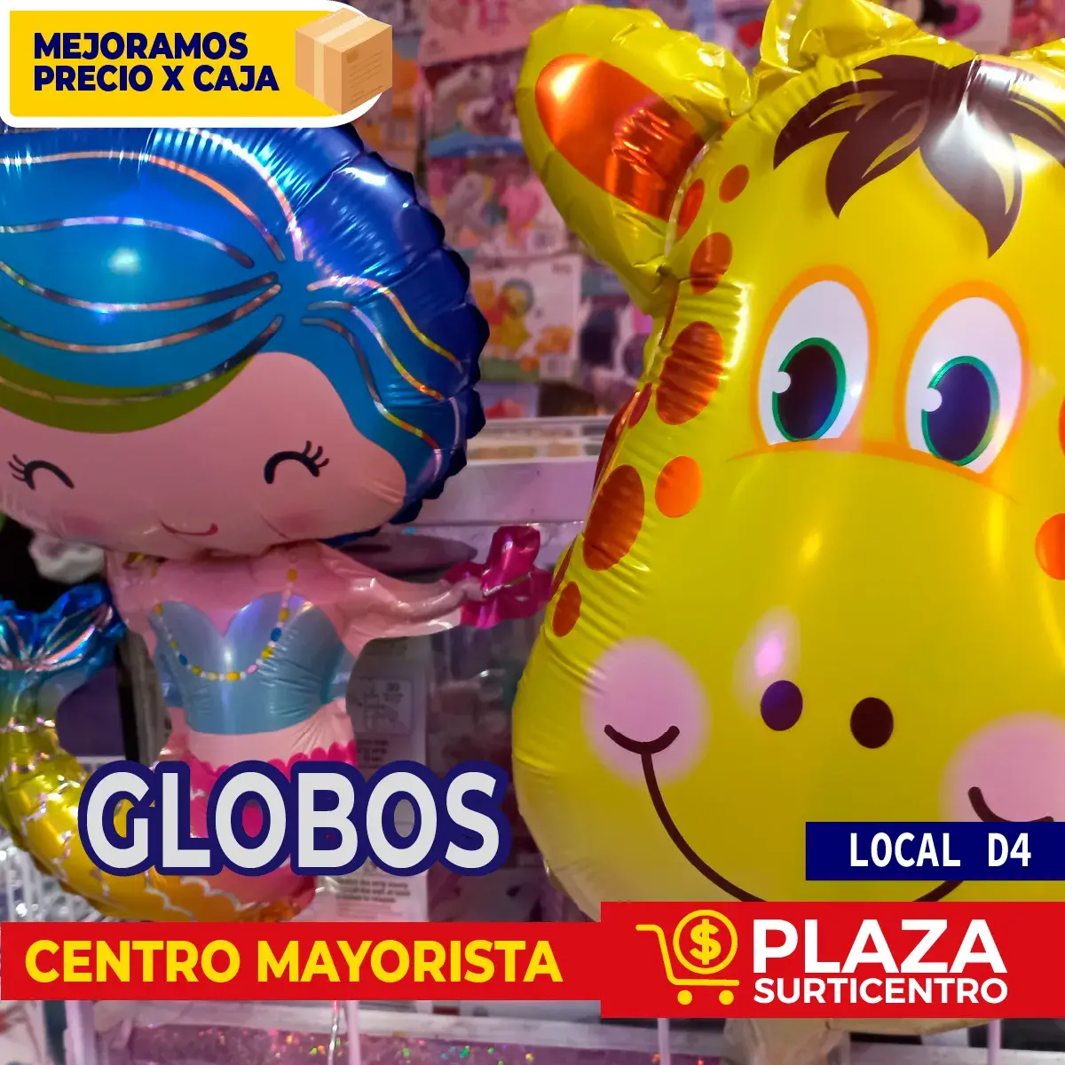 Globos metálicos plaza surticentro
